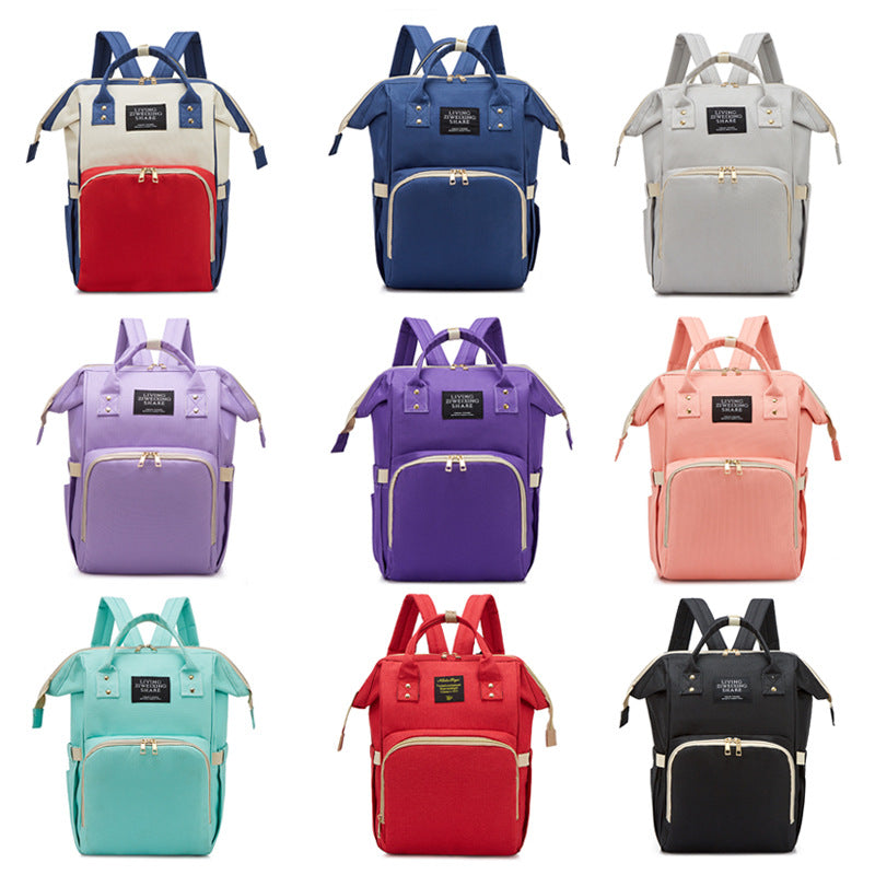 Anti-water Nylon Backpacks Fashion baby Wet and dry separation Backpack Large Capacity Nappy mummy travel bags