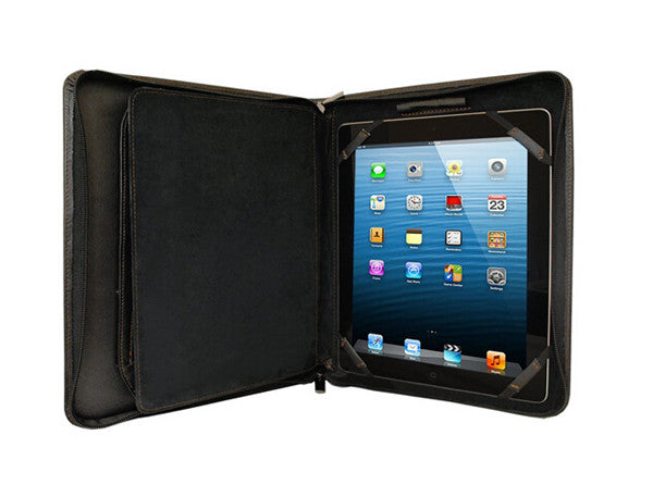 PU Leather Portfolio Folders Case Look Professional at Work with Notebook Holder Secure Personal & Business Supplies