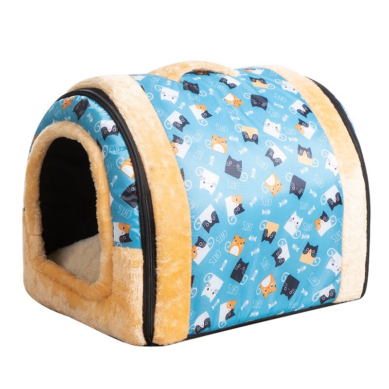 Cat Litter, Cat Closed House, Villa, Winter Warmth, Removable and Washable Dog Kennel, Universal Pet Supplies for All Seasons