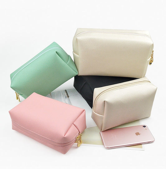 Beauty Bag Ladies foreign trade hit pu hand portable square waterproof cute travel toiletry bag
