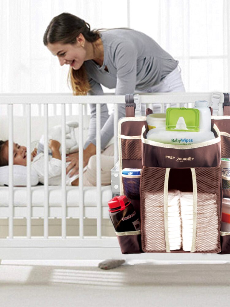 Wholesale Custom Folding Portable Sturdy Nursery Storage Hanging Baby Diaper Organizer For Diaper Changing Baby Bed