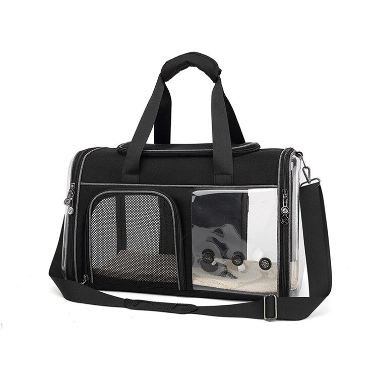Pet shoulder bag, pet bag, cat bag, dog bag, portable bag, space capsule backpack, cat cage, diagonal transparent cat bag