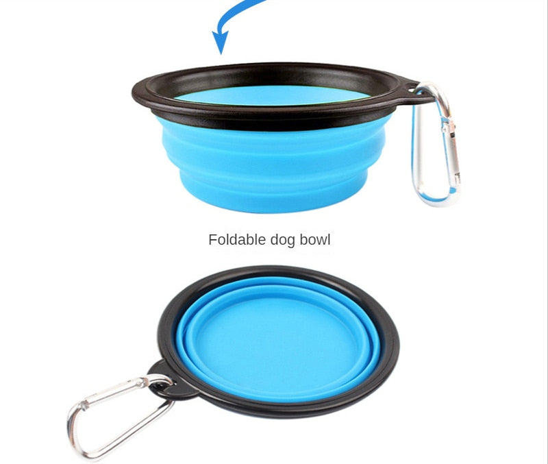 Pet Travel Suit Traction Rope Dog Automatic Telescopic Traction Rope Pet Bowl Folding Dog Bowl Toilet