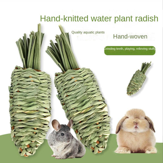 Rabbit Teeth Grinding Water Grass Radish Hand Knitting Water Grass Toy Teeth Grinding Toy Supplies