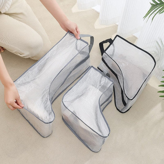 Boot storage bag three-dimensional transparent seasonal long boots short boots dust and moisture storage bag
