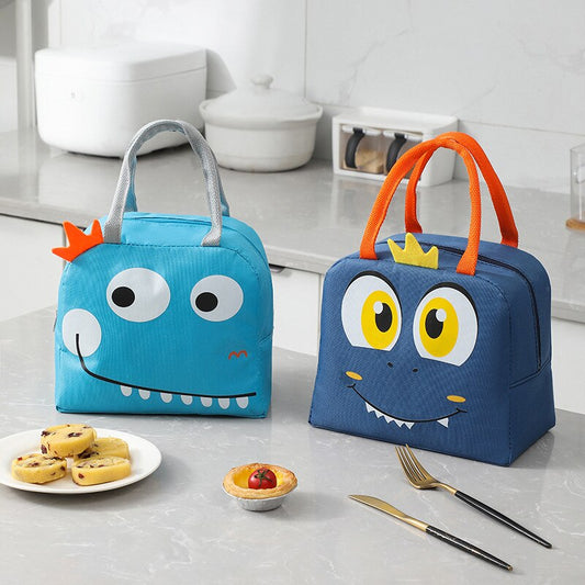 Cartoon Insulated Bag Portable Thickened Student Office Workers with Lunch Bag Picnic Insulated Bag.
