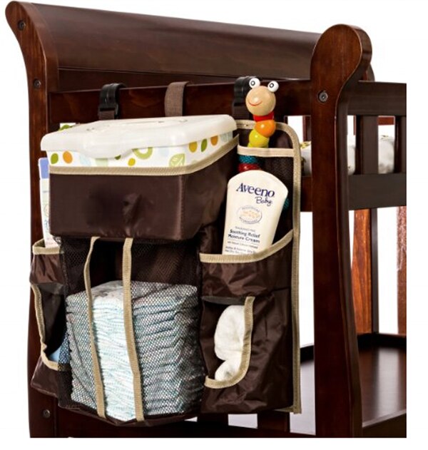 Wholesale Custom Folding Portable Sturdy Nursery Storage Hanging Baby Diaper Organizer For Diaper Changing Baby Bed