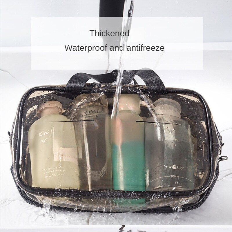 Dry and wet separation wash bag Large capacity waterproof cosmetic bag Portable transparent bath bag Travel  women's storage bag