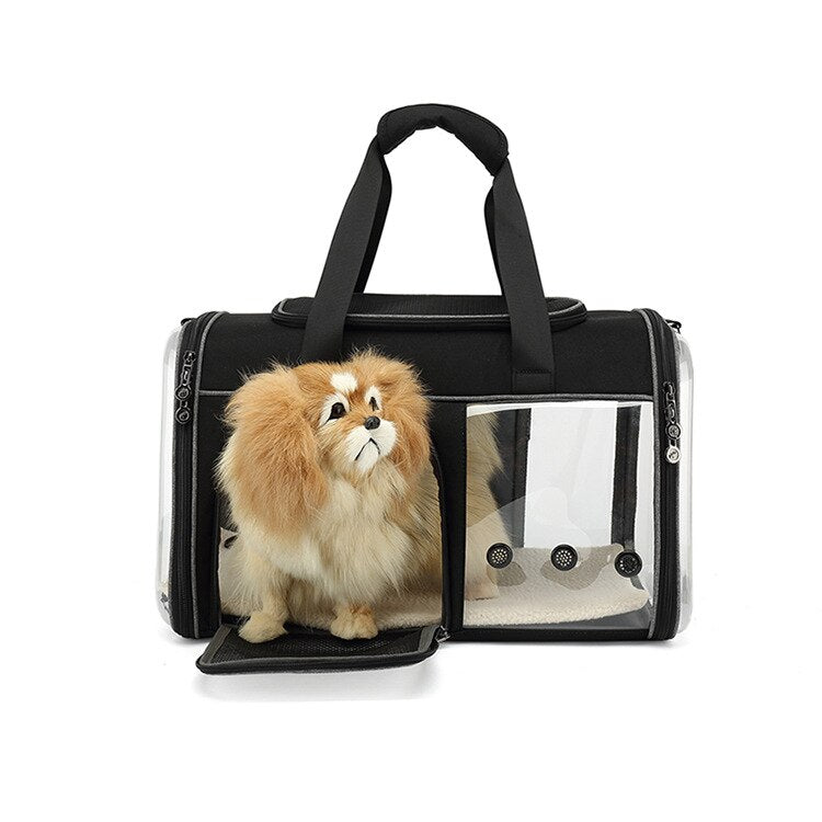 Pet shoulder bag, pet bag, cat bag, dog bag, portable bag, space capsule backpack, cat cage, diagonal transparent cat bag