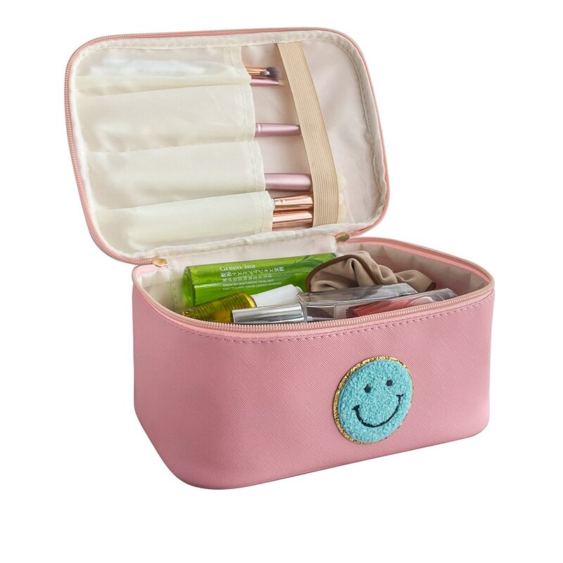 Portable New Embroidery Cosmetic Bag Large Capacity Portable Waterproof Cosmetic Storage Bag Square Wash Bag Storage