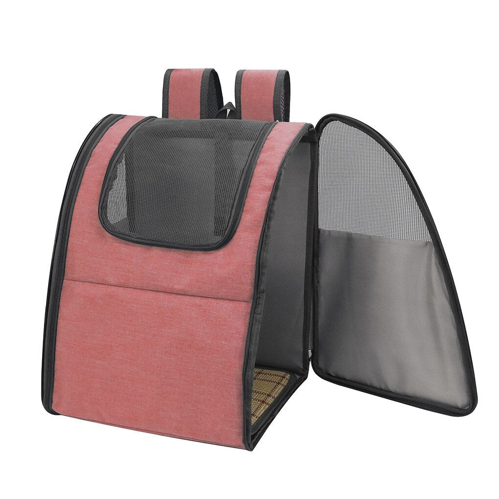 New Pet Backpack Breathable Panoramic Pet Backpack Transparent Mesh Cat Bag Out Portable Pet Bag pet