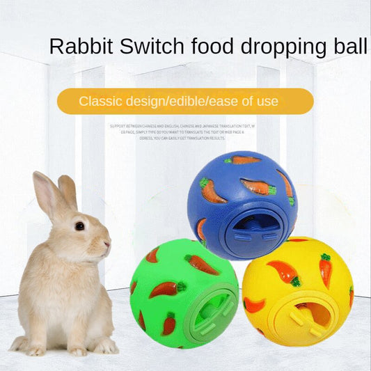 petPet Leaky Rabbit Toy New Carrot Feed Rabbit Totoro Leaky Ball Training & Behavior Aids