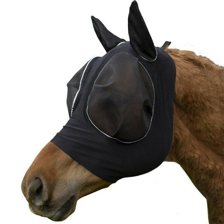 New Mosquito-proof Horse Head Cover Horse Face Breathable Horse Mask Horse Horse Clothes Horse Mask Equestrian Supplies Harness pet