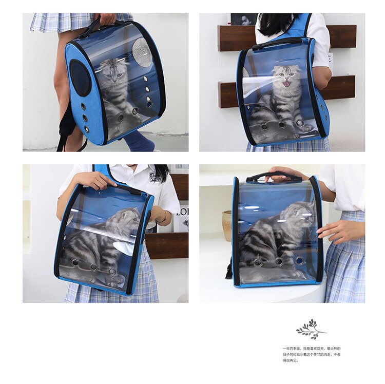 Pet Mopet Cat Bag Transparent Bag Portable Cat Cage Pet Backpack Backpack Cat Backpack Pet Supplies Backpack