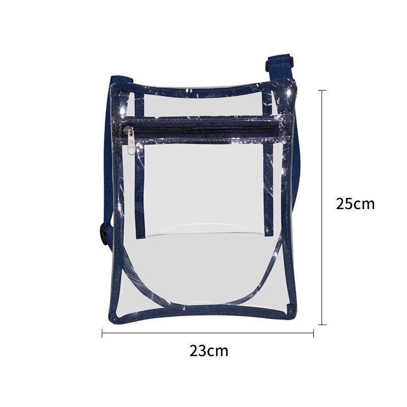 Fashion Transparent Pvc Jelly Bag Ins Large Capacity Single Shoulder Messenger Bag Color Waterproof Transparent Bag Storage