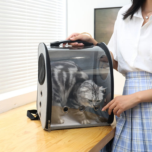 Pet Mopet Cat Bag Transparent Bag Portable Cat Cage Pet Backpack Backpack Cat Backpack Pet Supplies Backpack