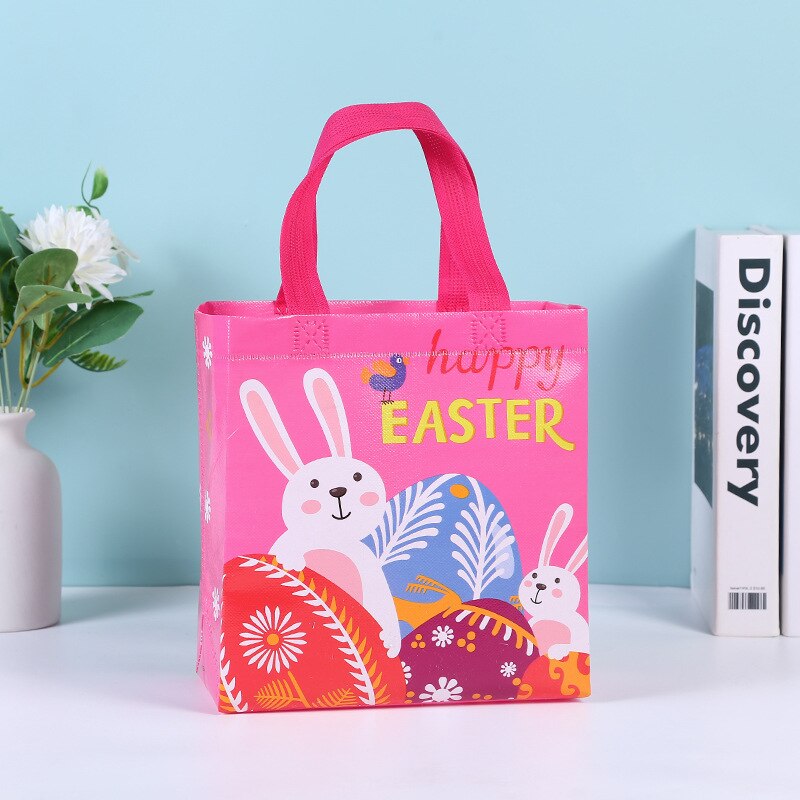 Non-woven Bag Easter New Rabbit Eggs Portable Shopping Color Printing Coated Gift Gift Storage Bag Storage