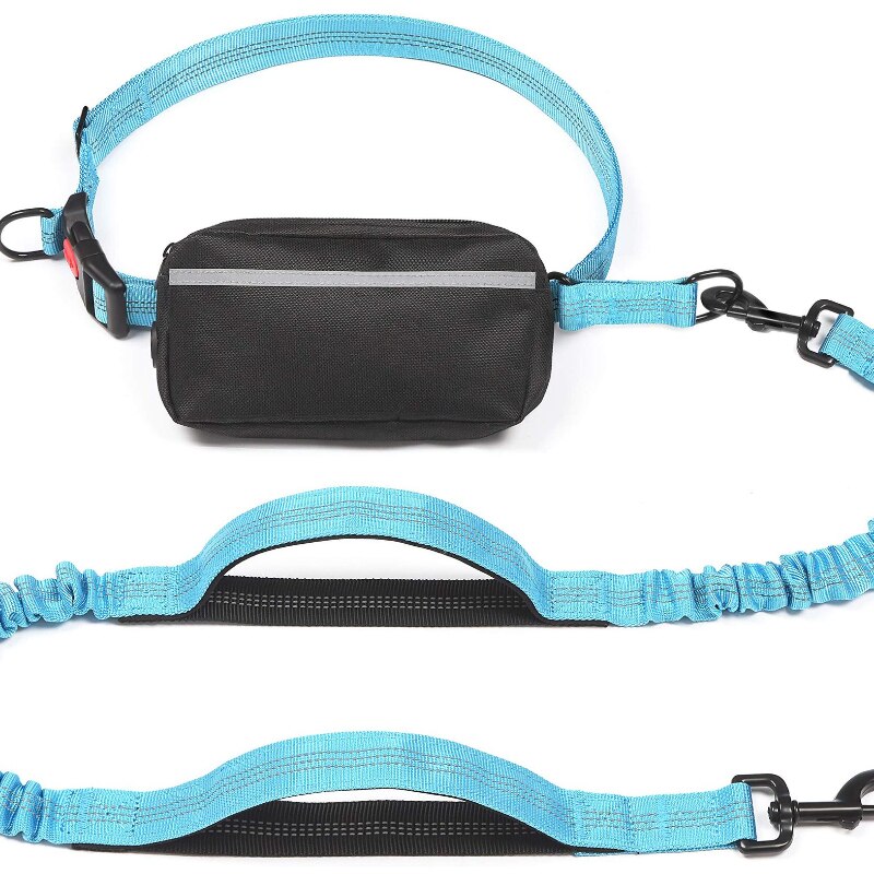 petMulti-functional Running Waist Strap Reflective Pull Strap Dog Traction Rope Elastic Dog Rope Dog Accessories Dog Harness