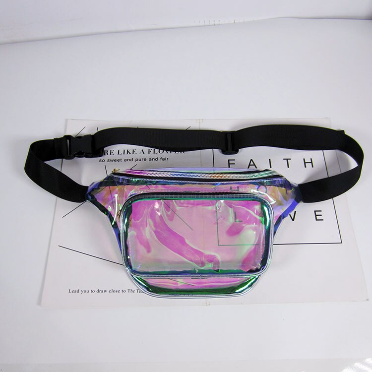 Fashion Laser Transparent Women's Waist Bag Running Outdoor Sports Multifunctional New Cross-body Chest Bag for Men and Women Storage