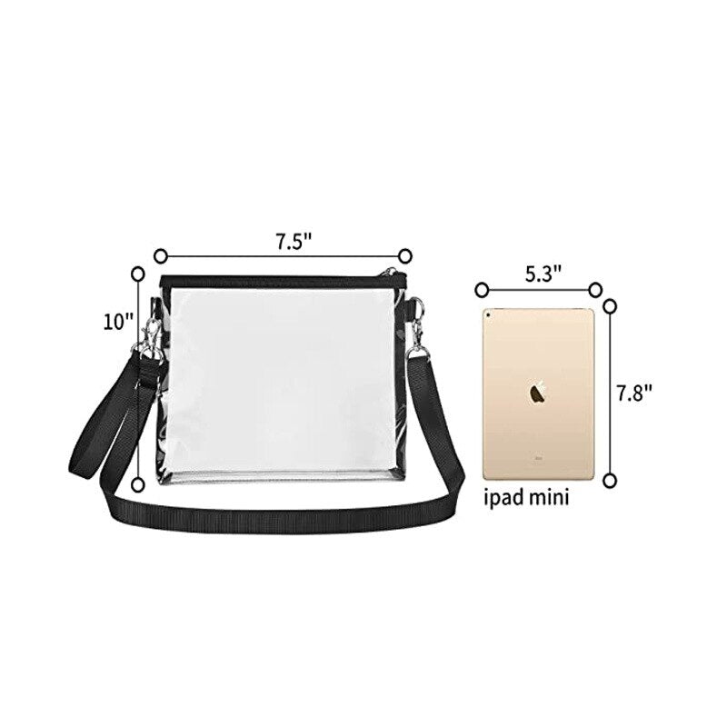 Simple Transparent PVC Messenger Bag Waterproof Zero Wallet Stadium Sports Bag Will Hand In Hand To Store The Bag In Stock Storage