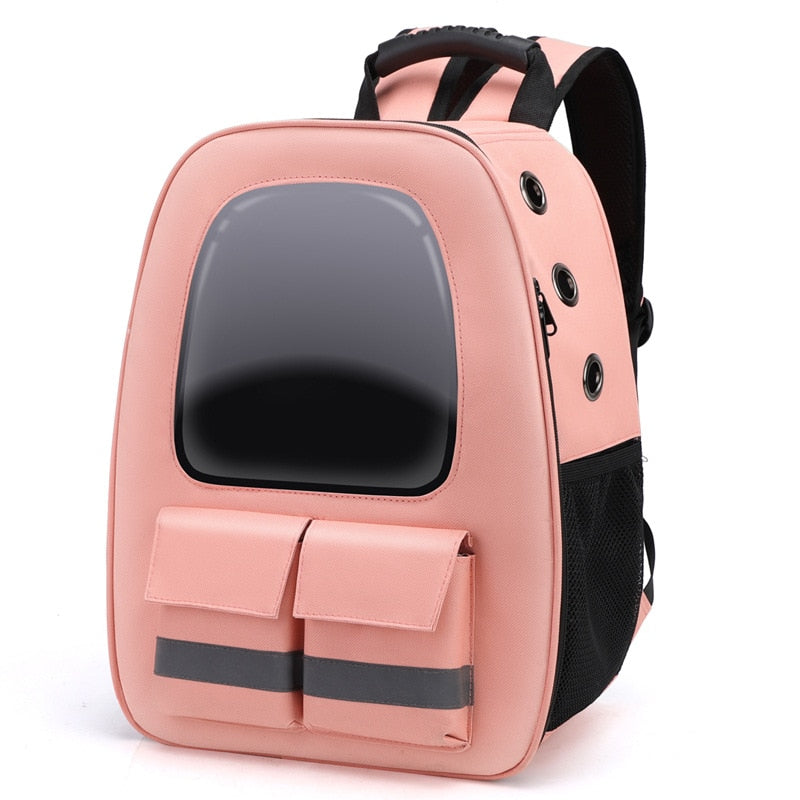 Pet Going Out Portable Breathable Safety Reflective Strip Pet Bag Cat School Bag Dog Bag Double Shoulder Cat Backpack