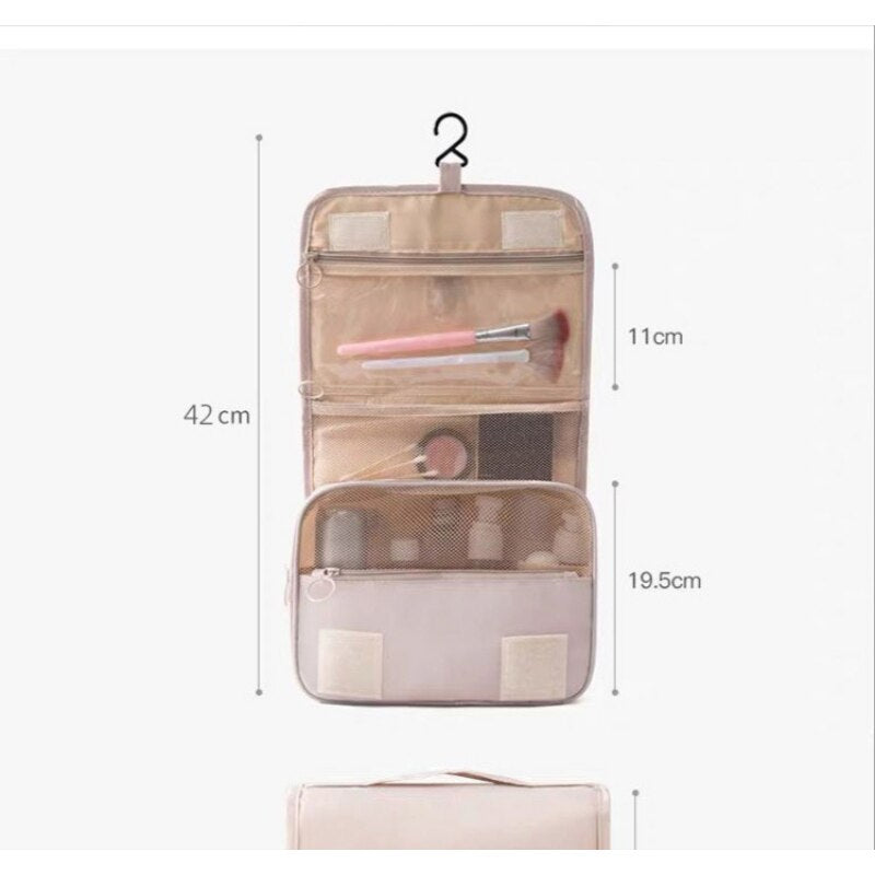 Travel Waterproof Hook Amenity Bag Makeup Oxford Cloth Multifunctional Folding Hanging Travel Storage Bag Storage