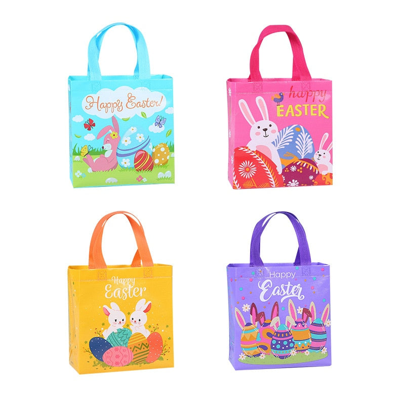 Non-woven Bag Easter New Rabbit Eggs Portable Shopping Color Printing Coated Gift Gift Storage Bag Storage