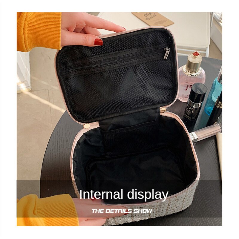 Small Fragrance Makeup Bag Women's New Large-capacity Ins Wind Portable Toilet Storage Bag Portable Out High Beauty Storage