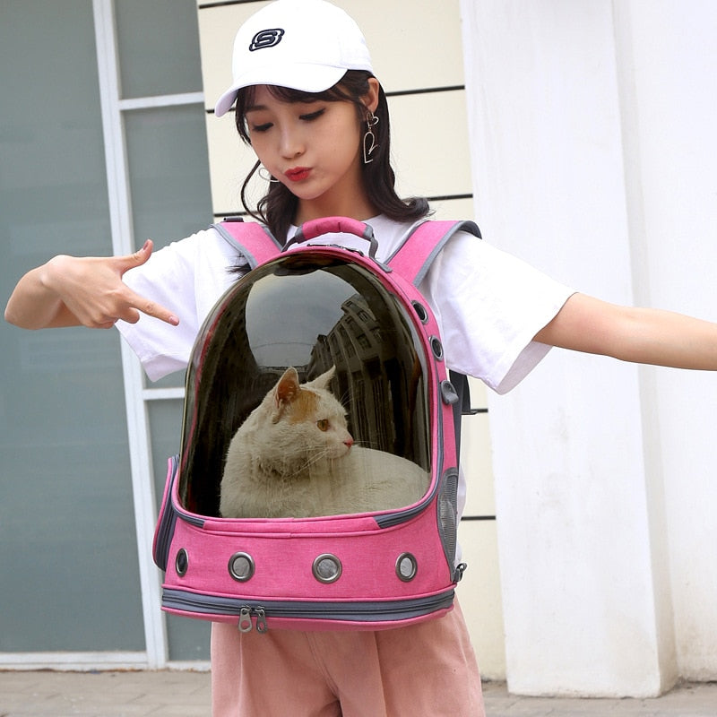 Pet Factory Direct Supply Cat Bag Out Portable Cat Backpack Space Bag Pet Bag Panoramic Transparent Cat Out Backpack.