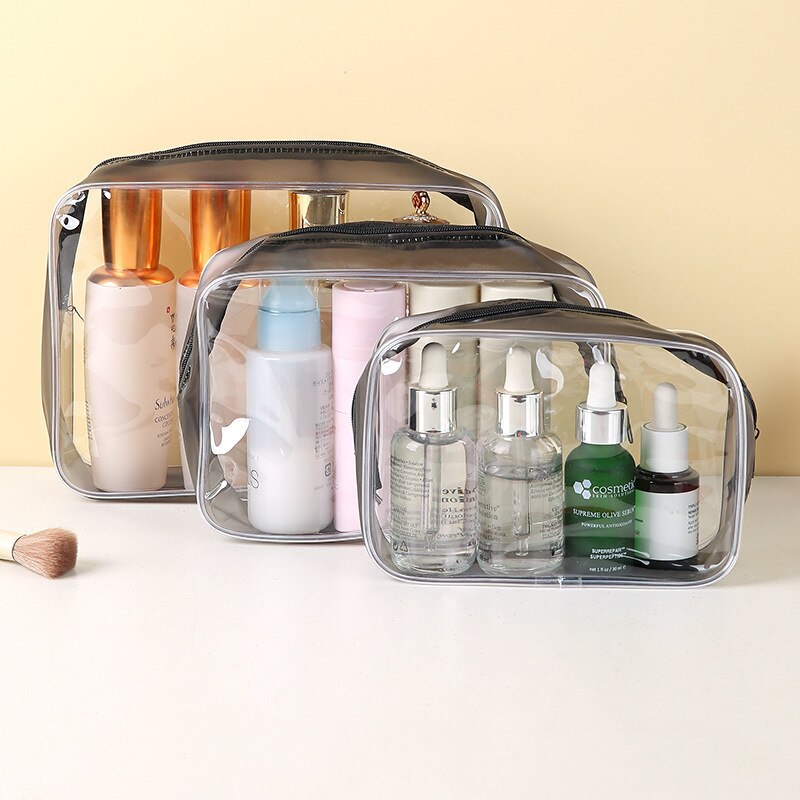 Macaron Small Fresh PVC Medium Cosmetics Transparent Travel Storage Bag Skin Care Wash Bag Lazy Convenient Toiletry Bag Storage