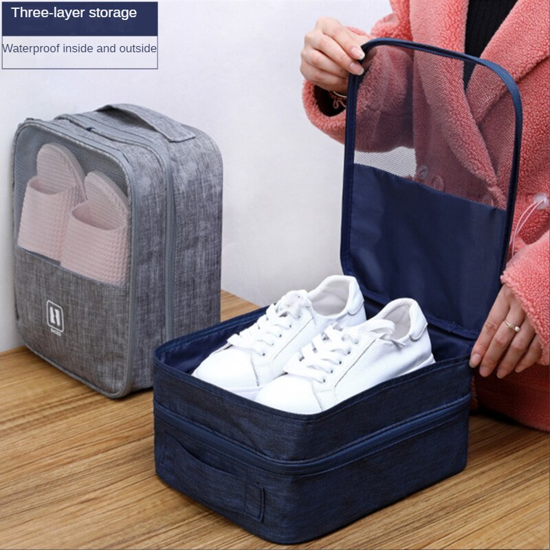 Creative waterproof portable shoe storage bag Premium shoe box Custom cationic travel shoe bag Storage