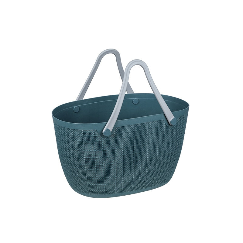 shopping basket can be stacked with linen grain storage basketLarge capacity laundry basket portable unbreakable Storage
