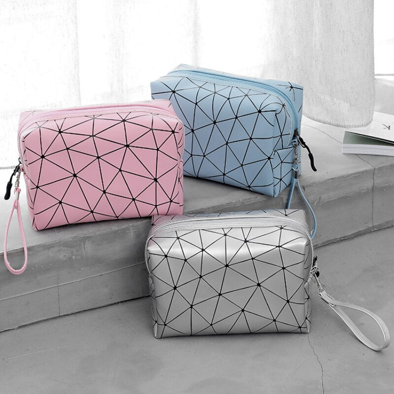 Diamond PU Leather Cosmetic Bag Women's Cosmetics Storage Bag Travel Storage Bag LOGO Can Be Formulated Storage