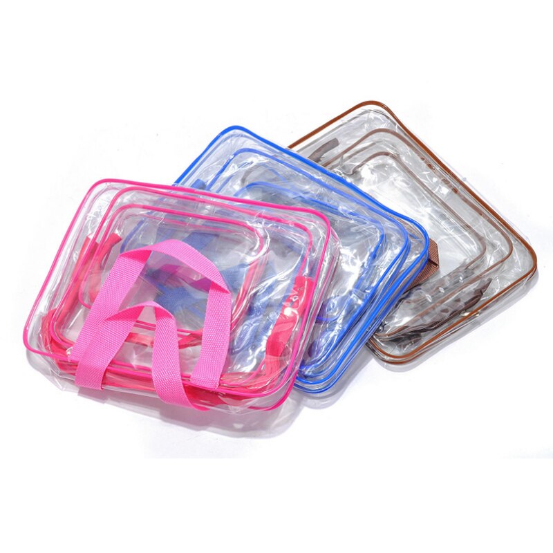 Small Travel Toilet Large Capacity Dry Wet Separation Transparent Cosmetic Bag Storage