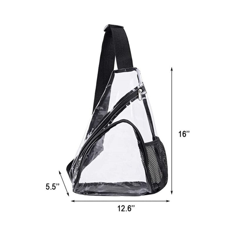 Leisure Sports Trend PVC Transparent Chest Bag Fashion Trend Shoulder Crossbody Bag Storage