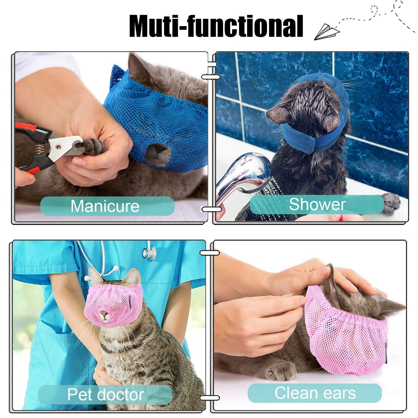 Pet Cat Eye Mask Cat Mask Bite Prevention Called Pet Cleaning Beauty Bath Supplies Pet Beauty Eye Mask. pet