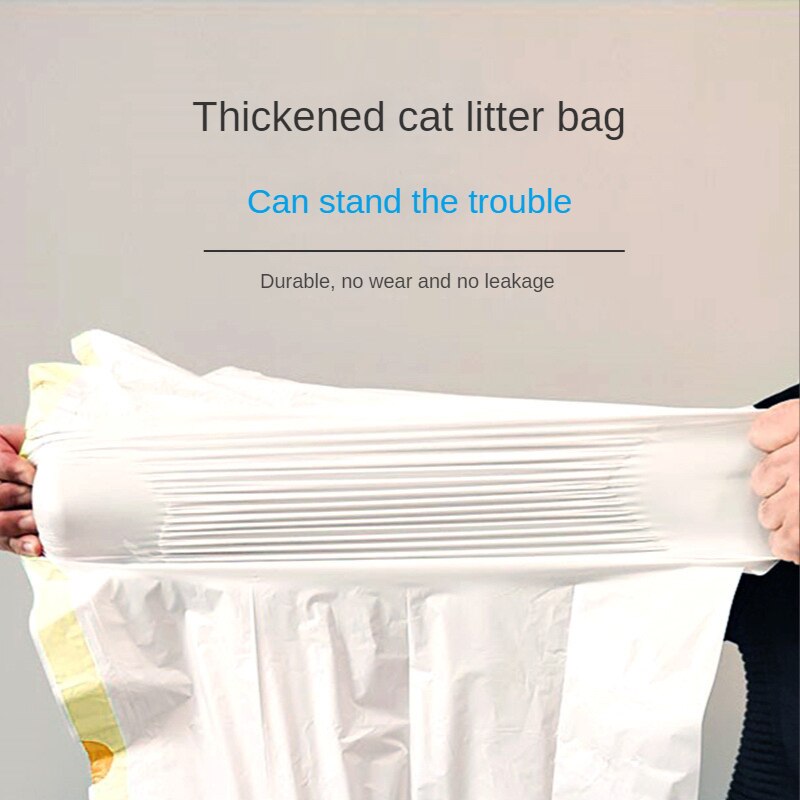 petDisposable Cat Litter Bag Lazy Man Shovel Free Cat Litter Basin Garbage Bag Portable Drawstring Cleaning Bag