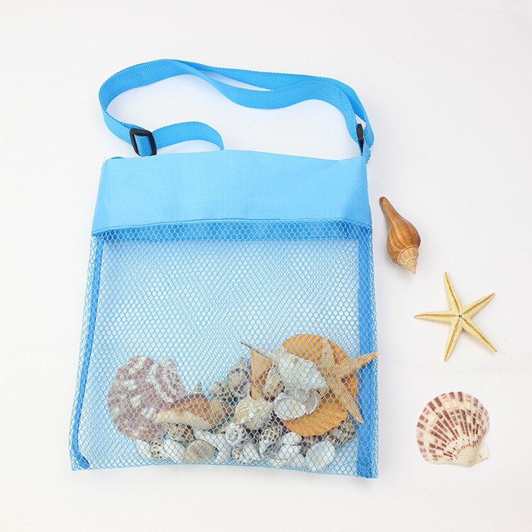 Colored Children's Beach Bag Toy Storage Net Bag Shell Bag Baby Diagonal Small Bag Children's Net Bag Storage