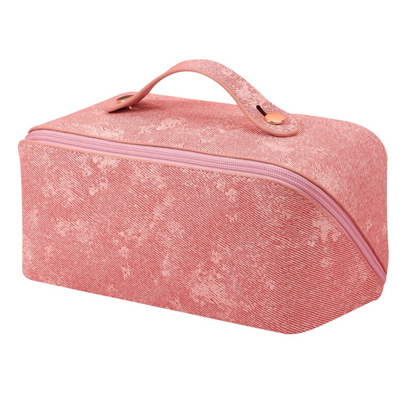 Cream Texture PU Leather Large-capacity Multifunctional Cosmetic Storage Bag Advanced Sense Ins Wind Wash Bag Storage