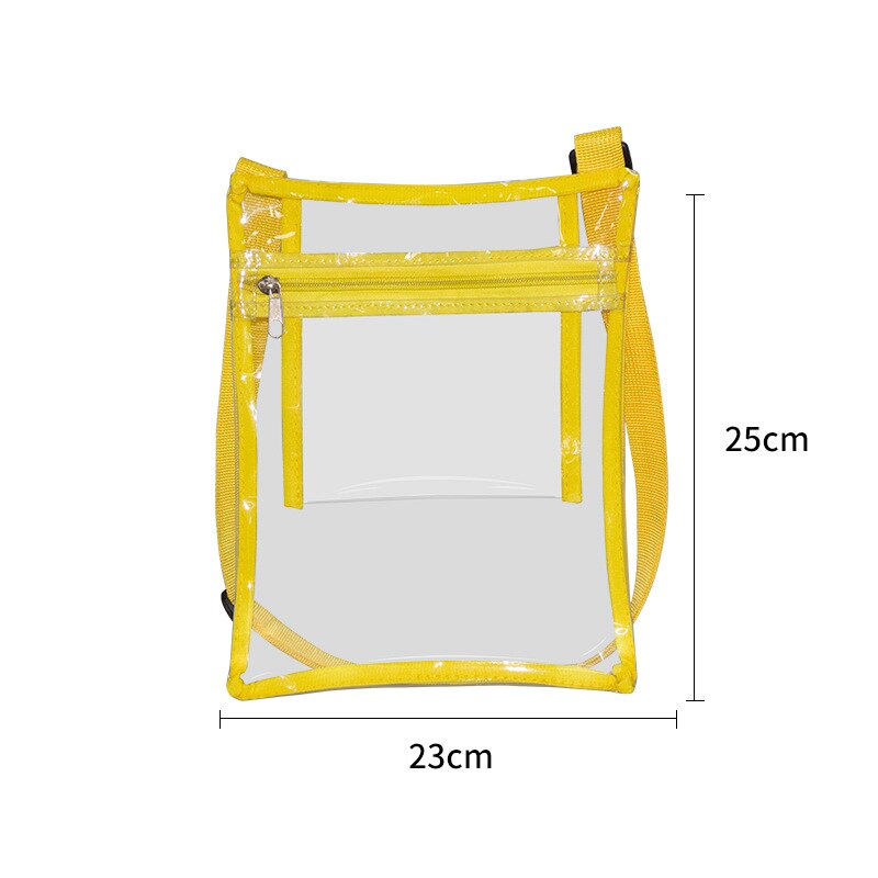 Fashion Transparent Pvc Jelly Bag Ins Large Capacity Single Shoulder Messenger Bag Color Waterproof Transparent Bag Storage