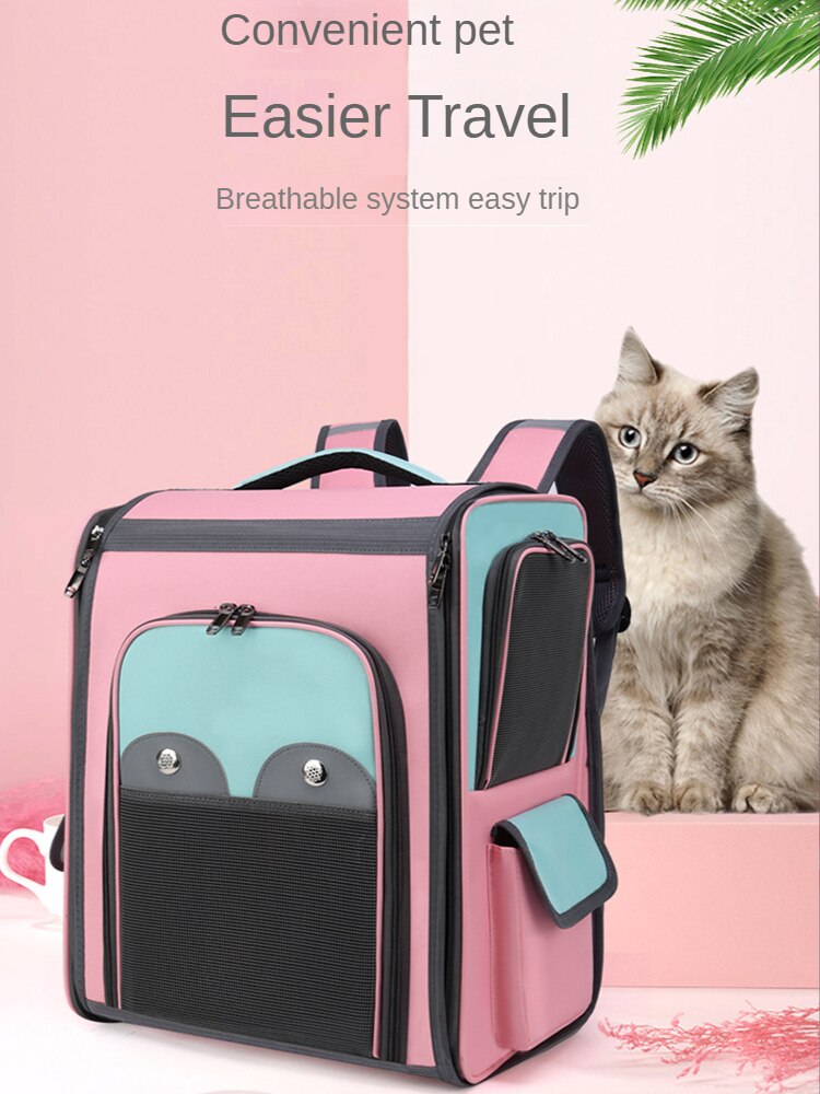 Pet Cat Bag Go Out Portable Space Capsule Pet Backpack Shoulder Large Capacity Takeaway Cat School Bag Dog Winter Cat Supplies