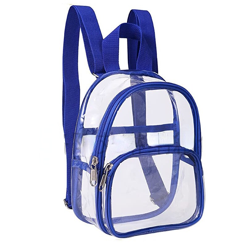 European and American Storage PVC Transparent Bag Outdoor Sports Ground Approved Waterproof Mini Travel Backpack Backpack Storage
