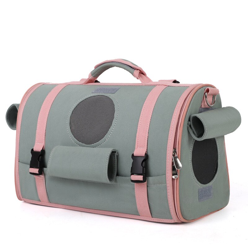 Pet Mochong Canvas Cat Bag Go out Portable Backpack Cat Two-Shoulder Handheld Oblique Straddle Cat Dog Travel Universal Pet Backpack