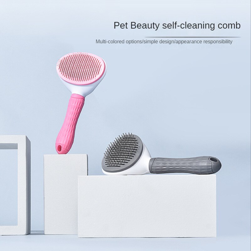 Hot Sale 2022 New Pet Comb Large Size Cat Self-cleaning Needle Comb Pet Cleaning Supplies To Puff Hair Comb pet
