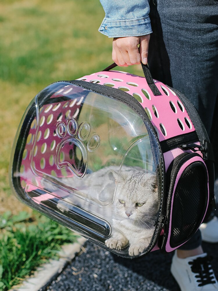 Pet Mobile Pet Cat Bag Portable Pet Cat All-transparent Book Packaging Cat Carrying Portable Space Cat Bag