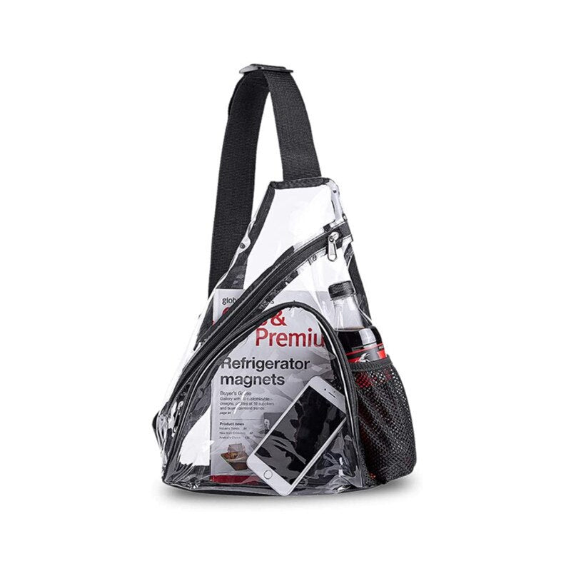 Leisure Sports Trend PVC Transparent Chest Bag Fashion Trend Shoulder Crossbody Bag Storage