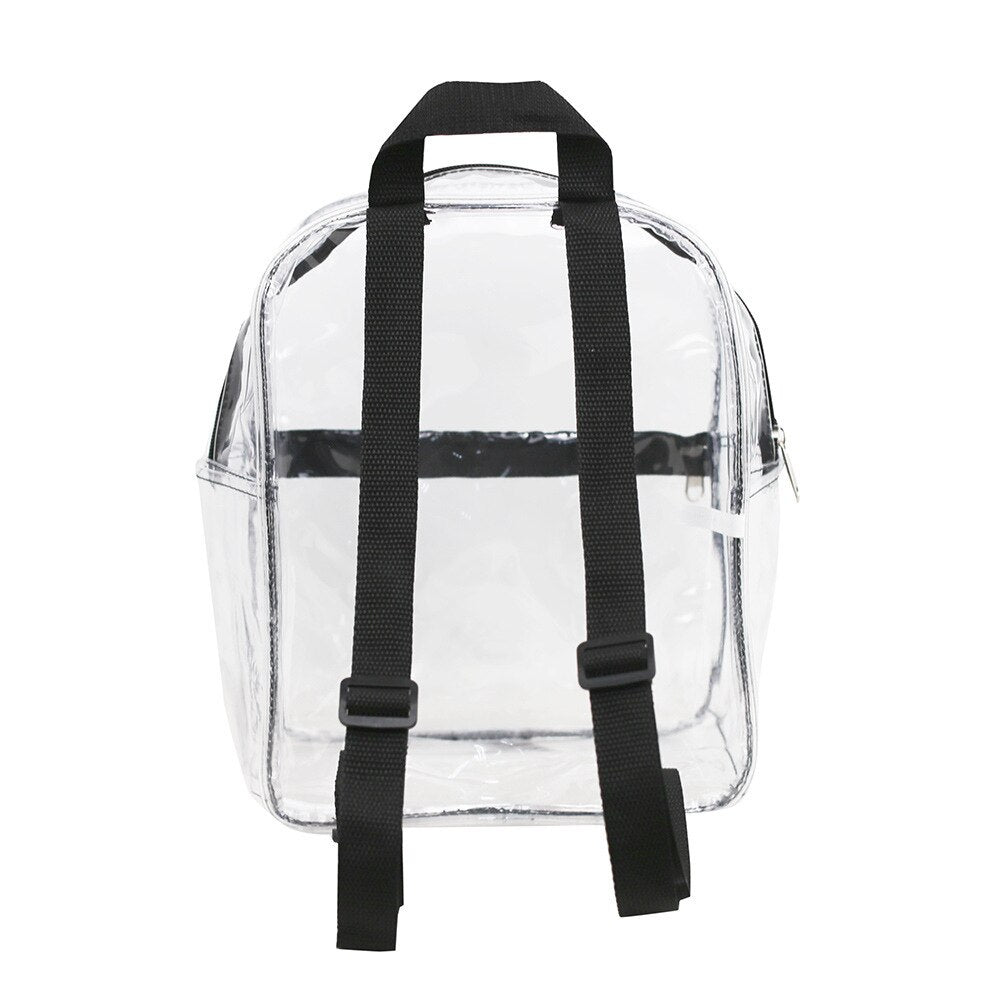 Transparent Schoolbag Fashion High Visibility Children's Beach Backpack Security Free Transparent PVC Schoolbag Storage