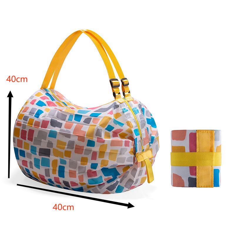 Folding Eco Shopping Bag Bag Travel Shoulder Portable Thickened Large Grocery Bag Supermarket Eco Bag Storage