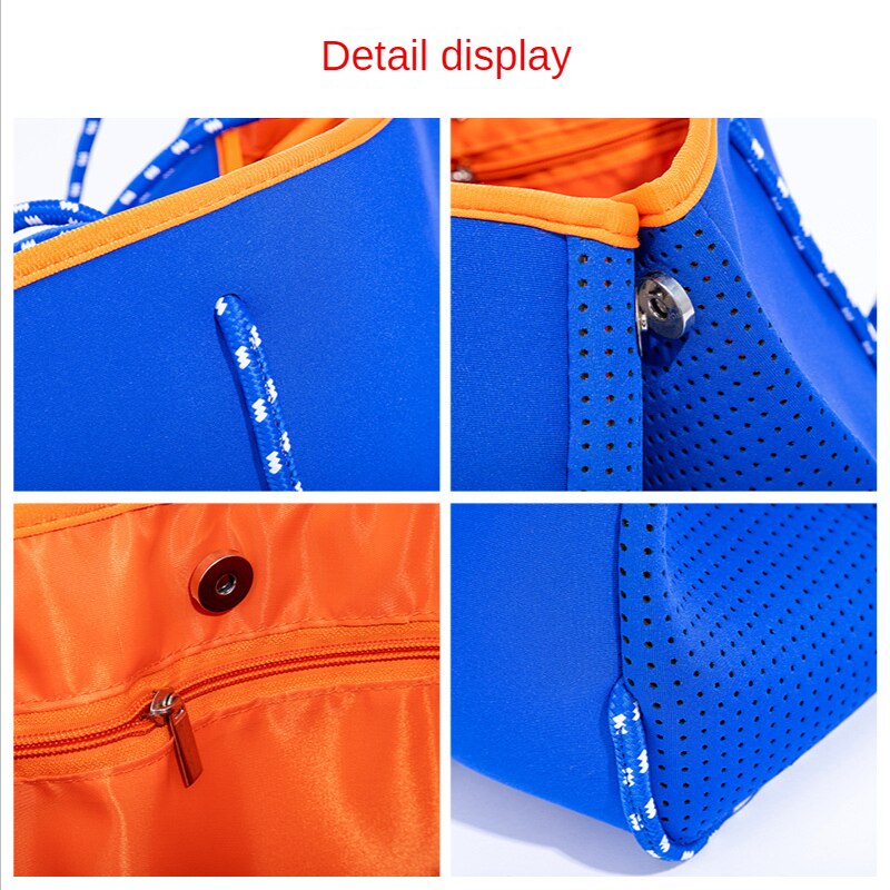 Jindian Fashion Self-reliance Perforated Diving Material Women's Large Capacity Beach Mother Bag Storage