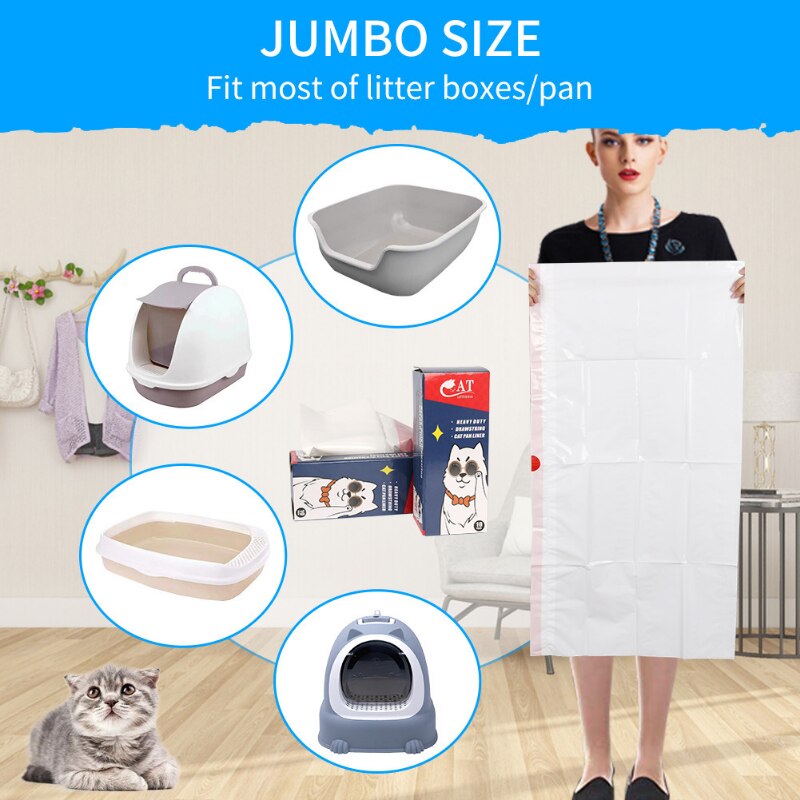 Thickened Drawstring Cat Litter Basin Garbage Bag Cat Litter Bag Cat Toilet Lining Cat Stool Collection Cat Litter pet